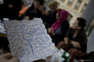 Imagen de la puesta en común del taller "ecofeminismo"